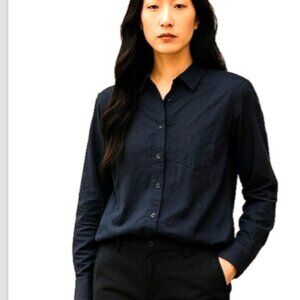 Fashion Nova Black Button Up Shirt Womens Small NWT